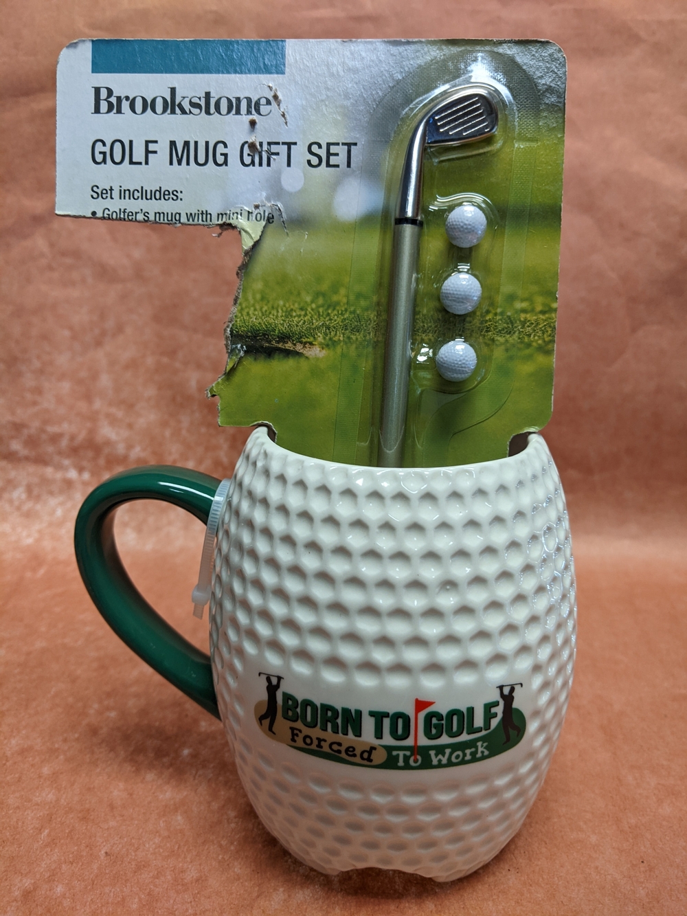 Brookstone Golf Mug Gift Set - Father's Day Gift - Open Box